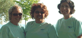 WoW walkers Lisa, Tina, and Julie enjoy a morning walk.