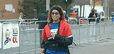 Bernadette finishing Around the Bay 2004