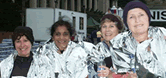 Diane, Hansa, Cheryl and Agnes celebrate 21kms.