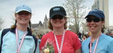 Lee, Faith, and Norma...still standing (and looking good) after 42km!