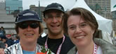 Cheers!  Linda, Tim, and Karen celebrate 21km at NCM.